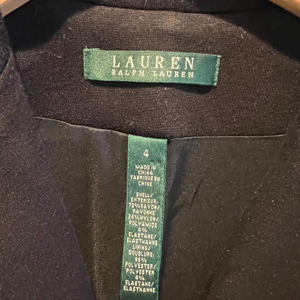 Lauren Ralph Lauren Equestrian Point Knit Stretch Blazer Sz 4 - Picture 10 of 10